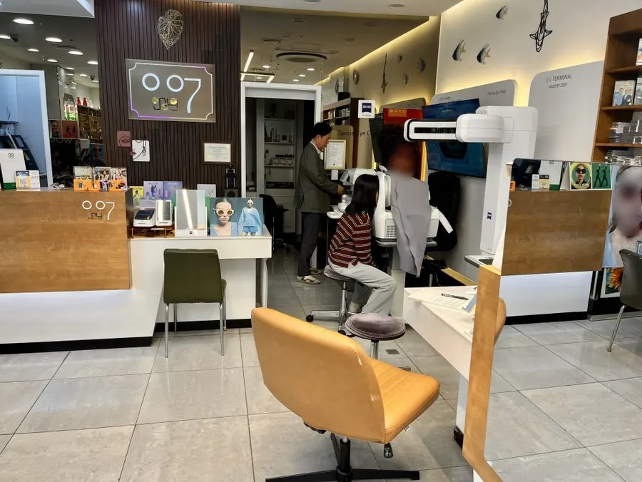Exam room with ZEISS eye exam equipment