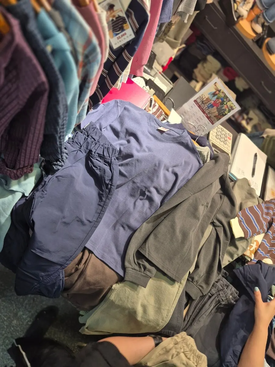 Display of elementary girls' fall clothes