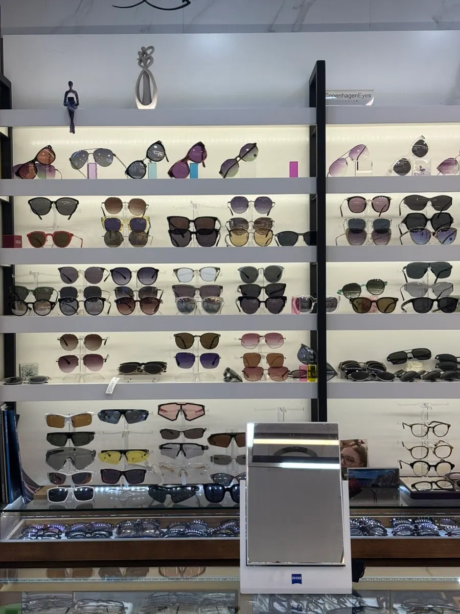 Frames marked with color-coded price stickers