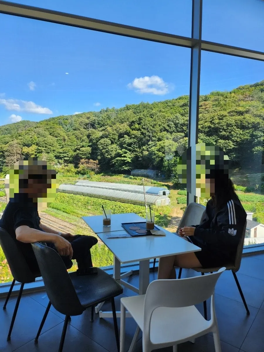 Seating next to the second-floor picture windows