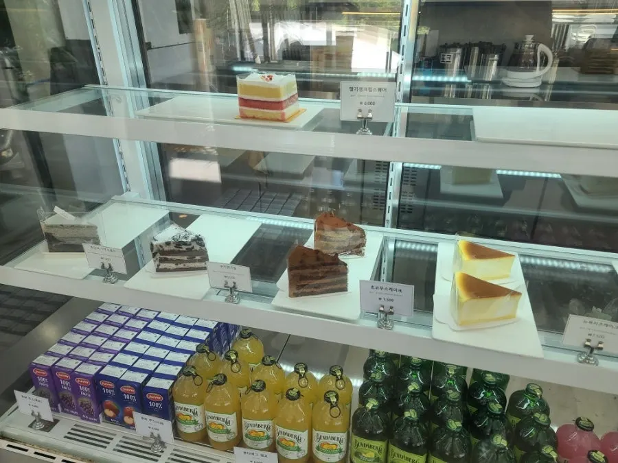 Bakery items and table setting at Café Sum