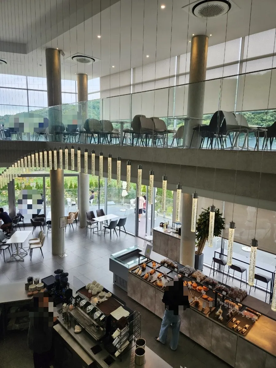 Seating area on the first floor of the main building