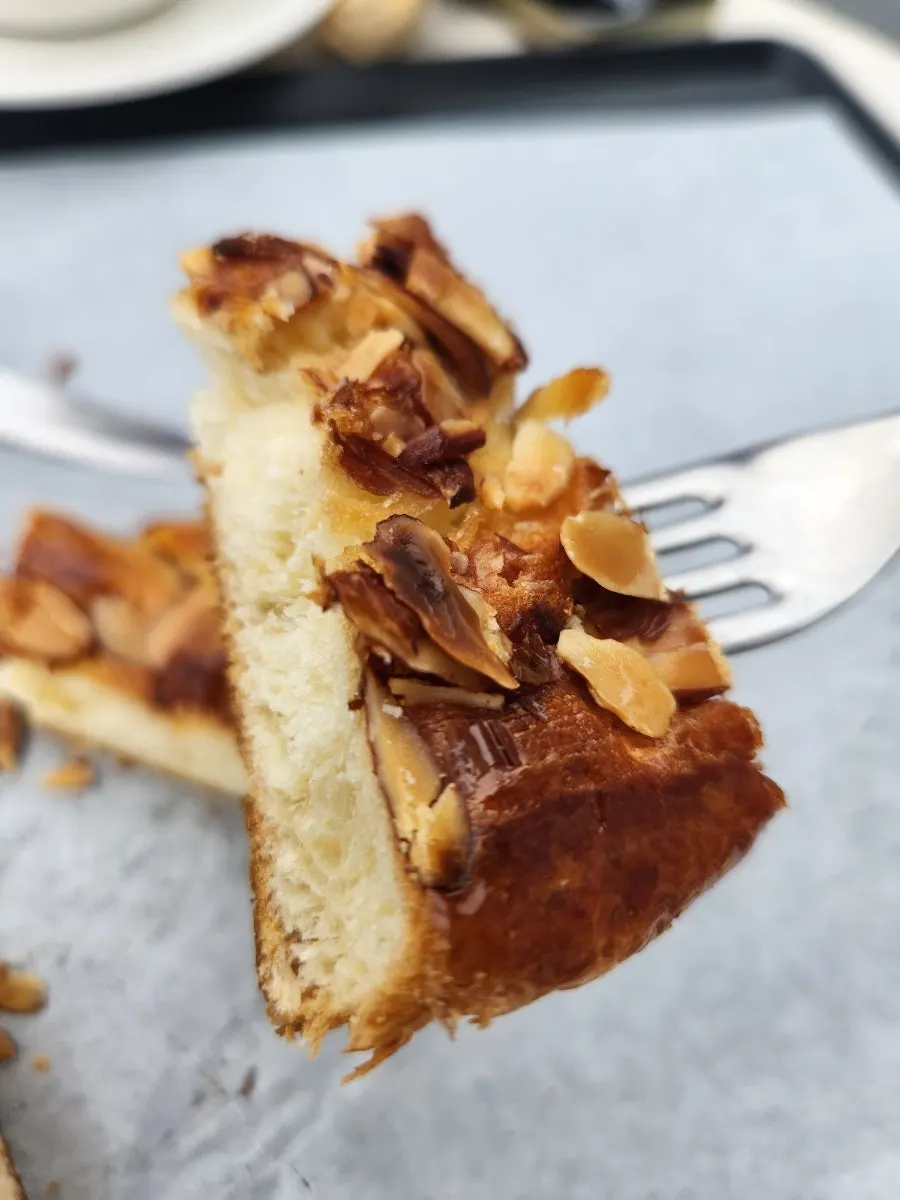 Almond queen amann with visible pastry layers