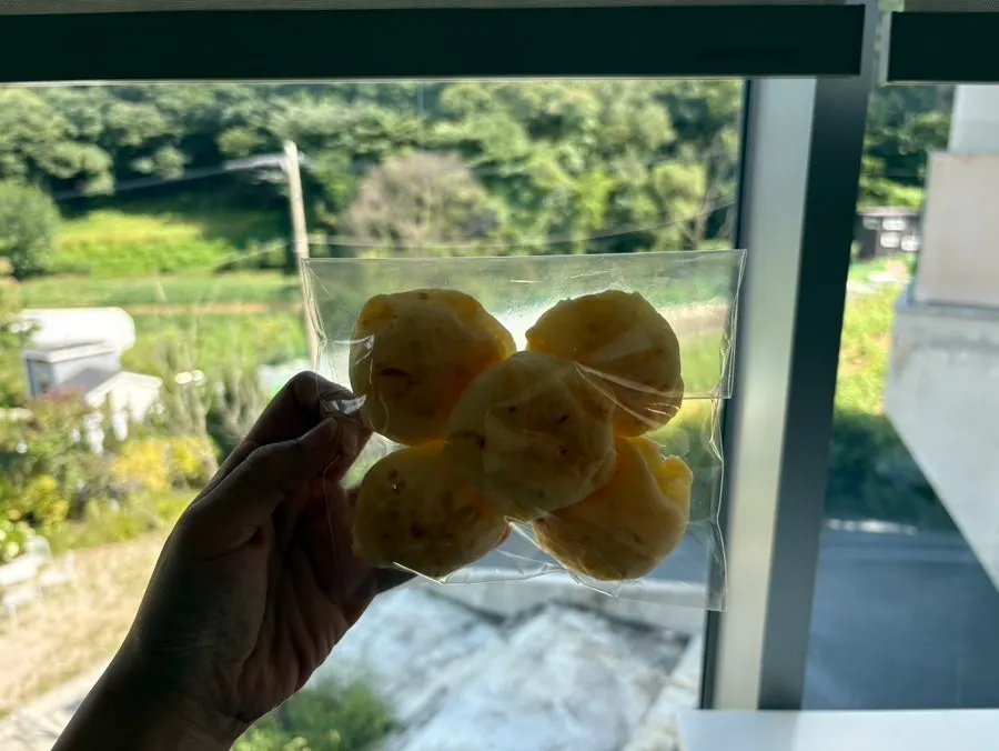 쫀득쿠키 쪼개 본 모습