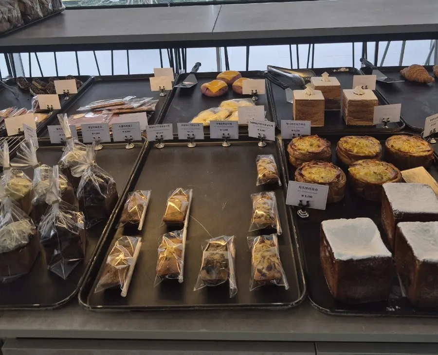 Scones, cakes, and other bakery items at Sum