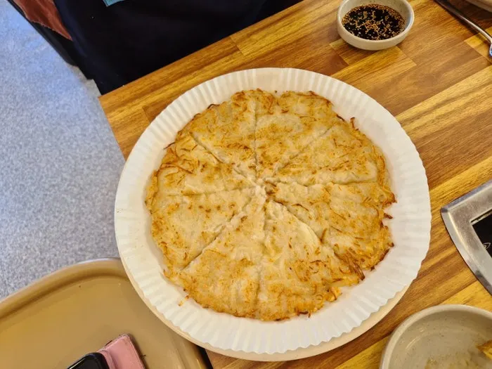 Additional potato pancake ordered