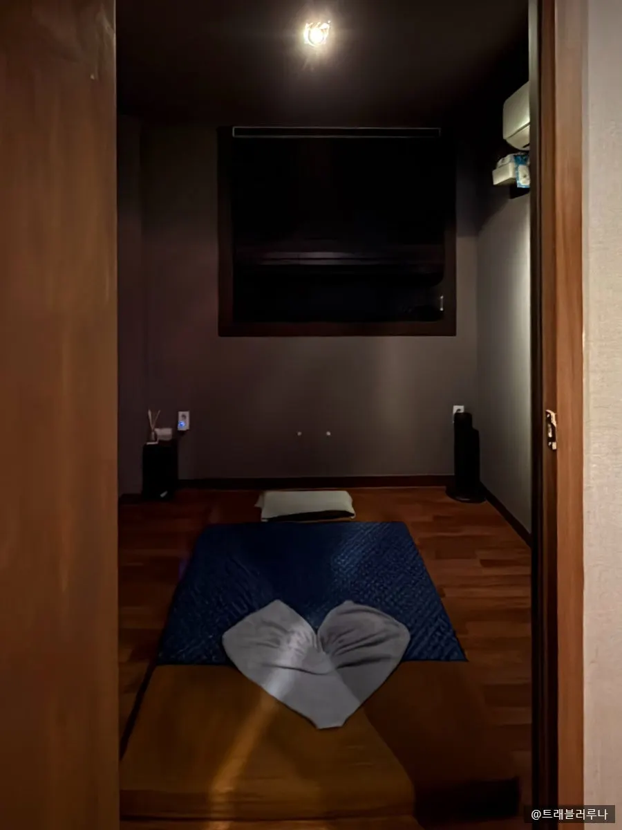 Private shower space