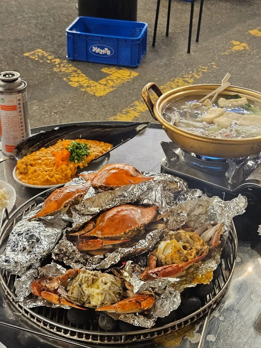 날치알과 쪽파가 올라간 키조개 리조또