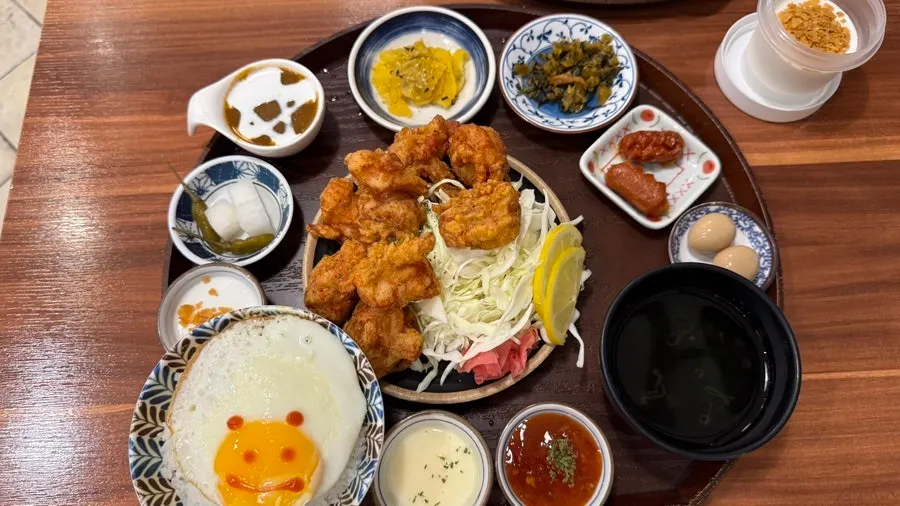 Crispy karaage in a set meal