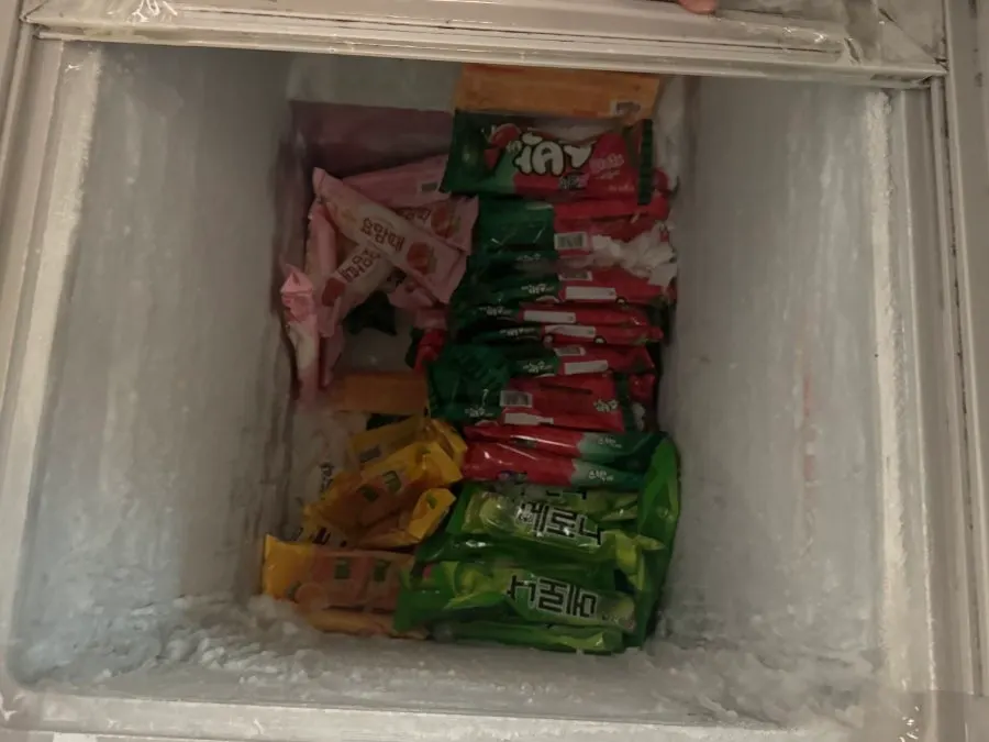 주문한 불고기 피자와 안주 테이블
