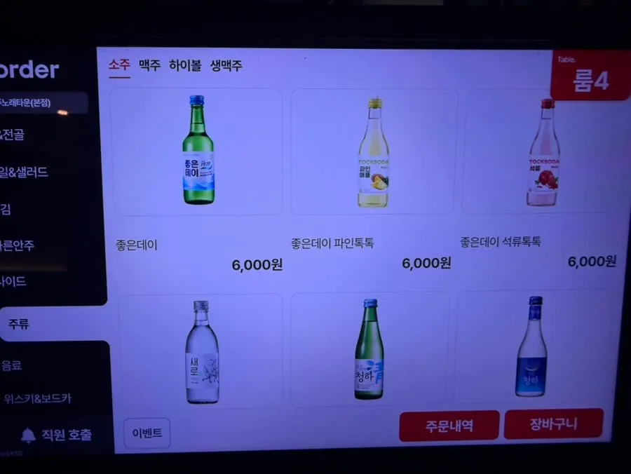 Juju Norae Town menu selection