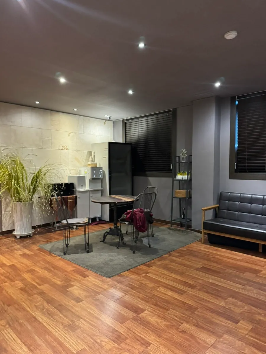 Counter and waiting area at the massage spa