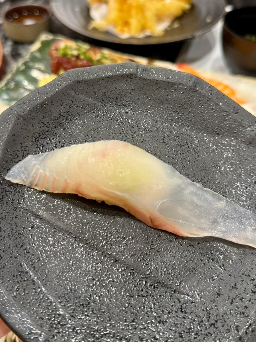Sushi set with flounder, salmon, tuna, and eel
