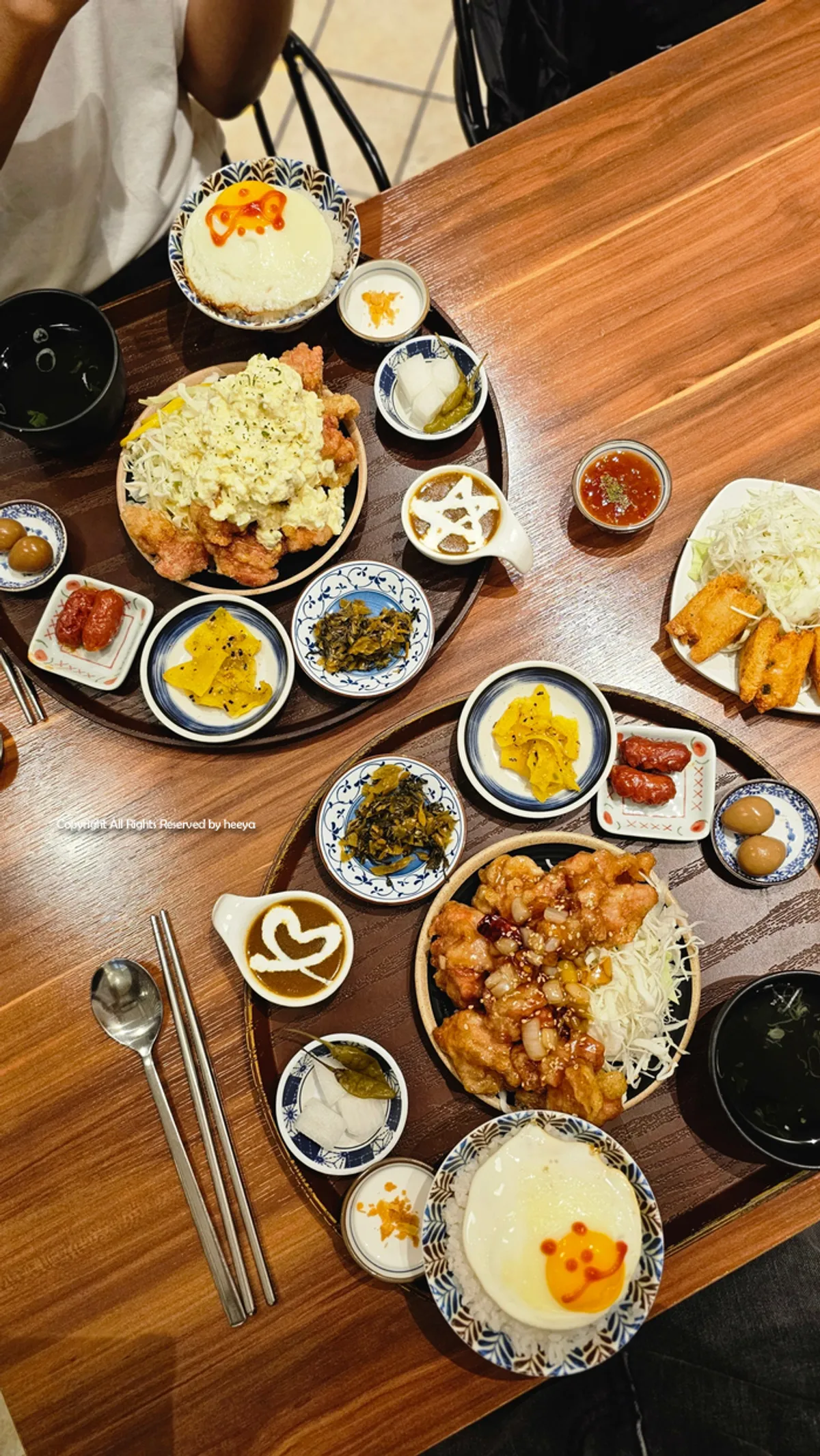 A Japanese home-style set meal spread at Daidokoro Gwangbok