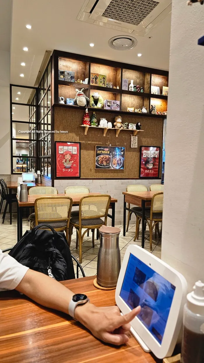 Inside Daidokoro with Ghibli-style props on display
