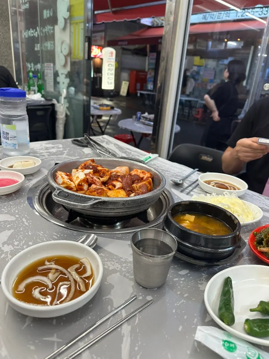 The bustling atmosphere at Bupyeong Yang Gopchang in Nampo-dong