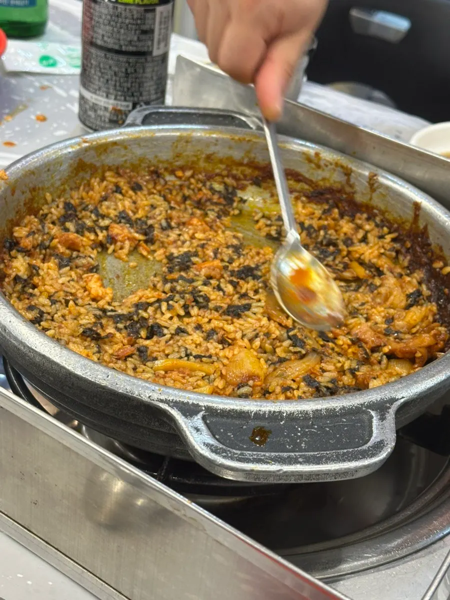 Fried rice after the yang gopchang meal