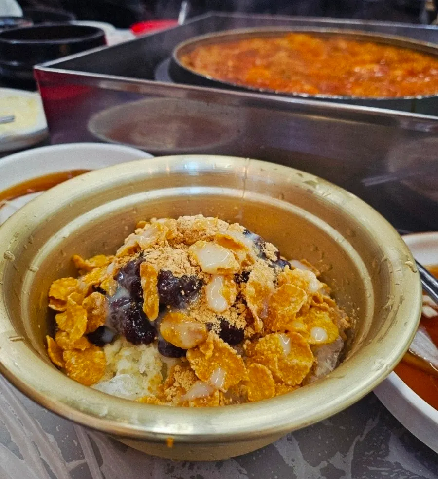 Table at Bupyeong Yang Gopchang after eating until full