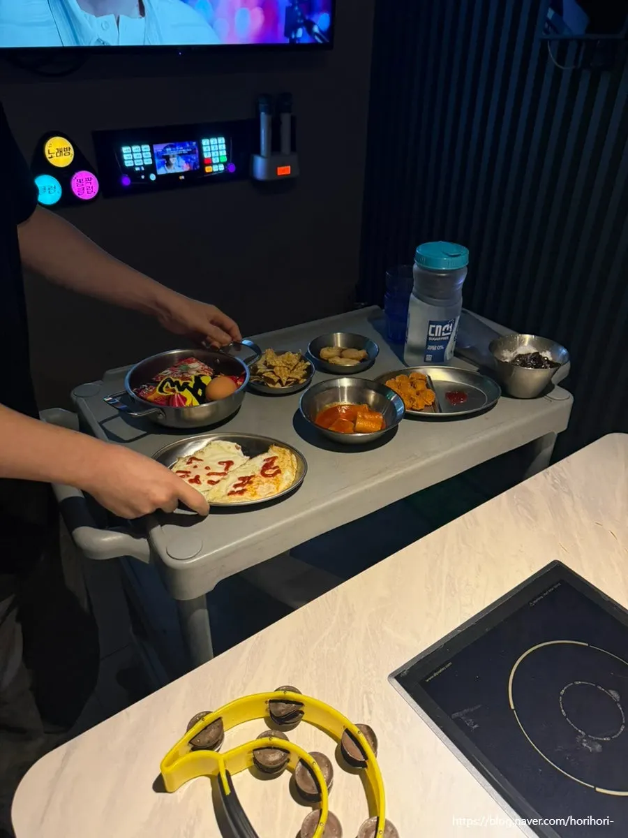 Generous spread of basic side dishes