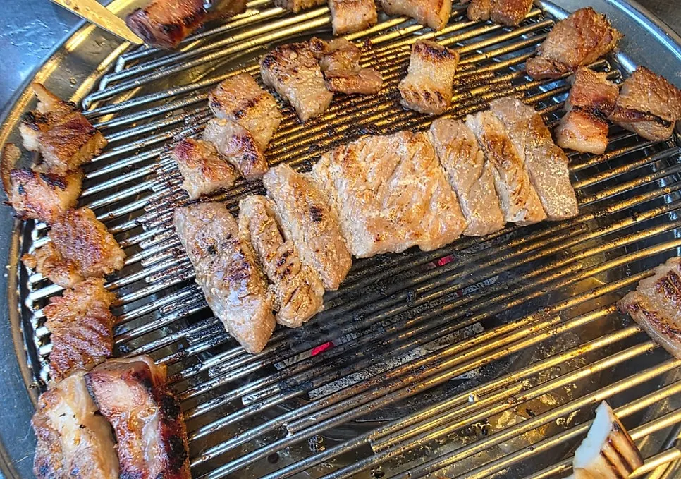 Pork ribs paired with salted pollock roe