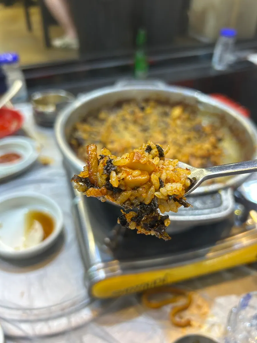 Fried rice ordered to finish the meal