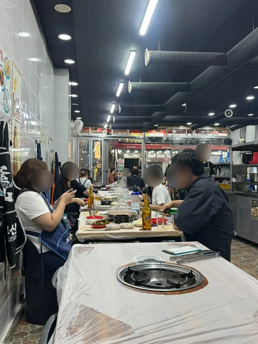 Indoor seating at Bupyeong Yang Gopchang
