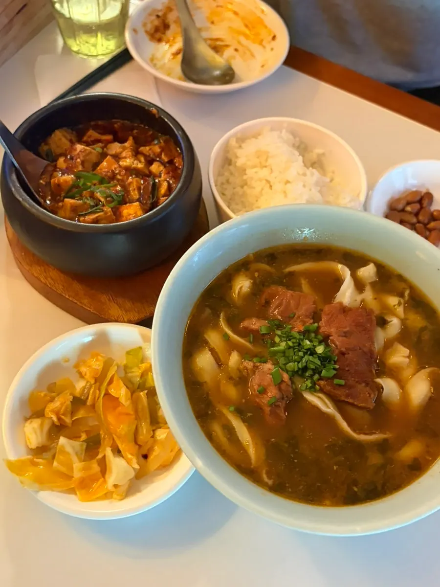 Ordered dishes set on the table at Namsogwan