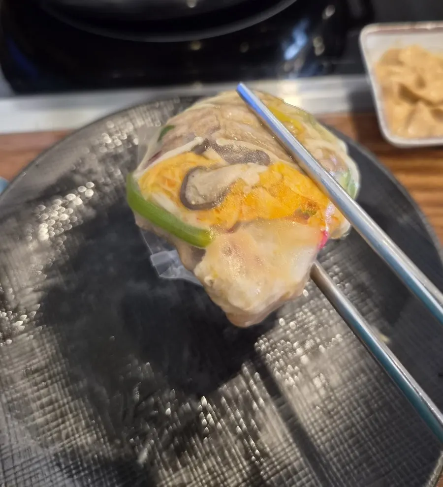 A generous Vietnamese wrap meal