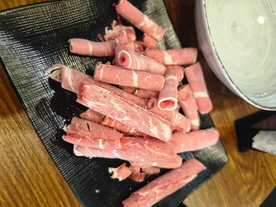 Third platter of beef neck chuck