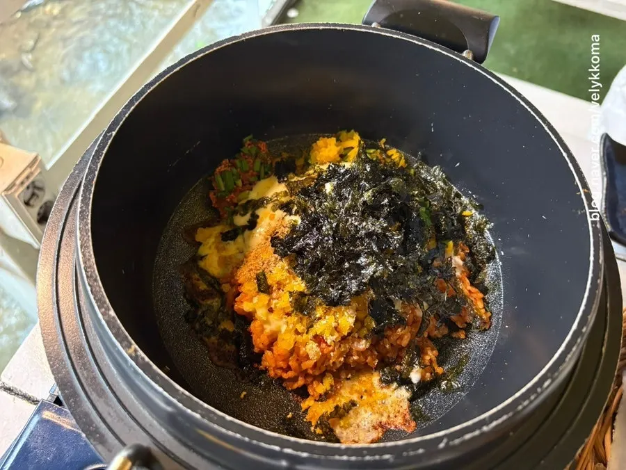 볶음밥과 함께 나온 모래시계