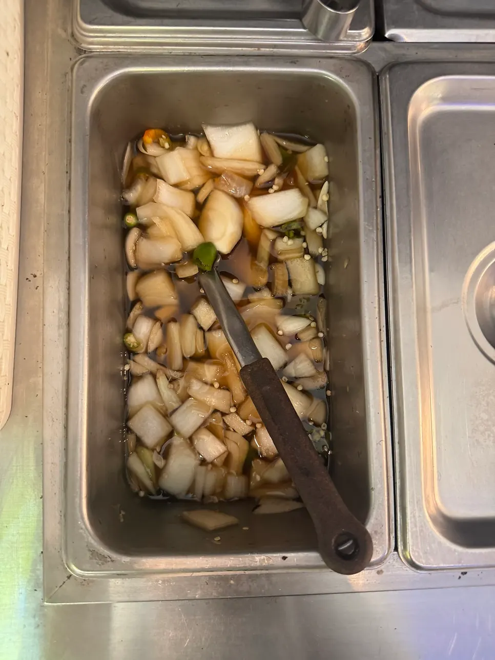 Self-serve bar for extra side dishes