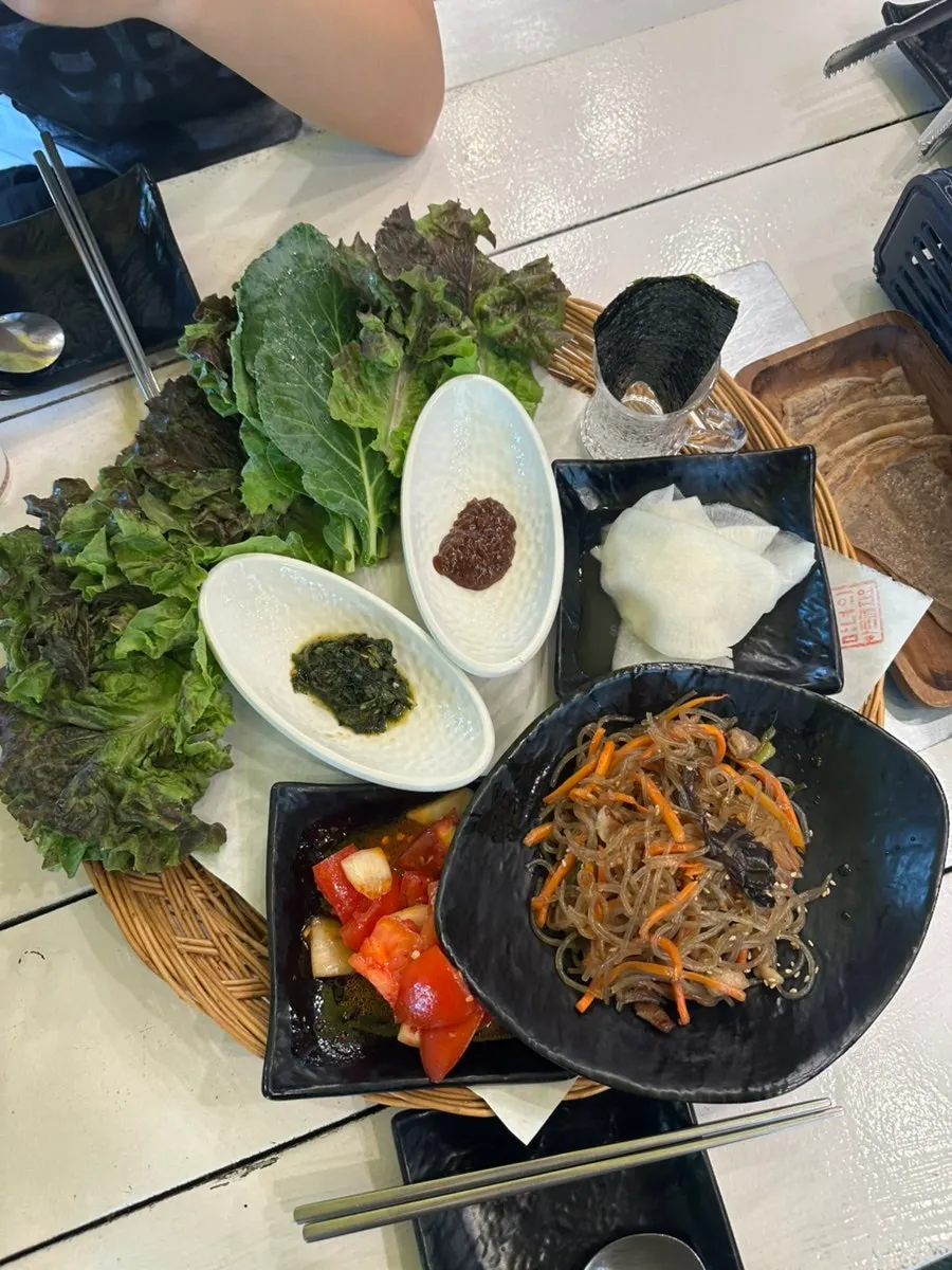 Tomato-sauce pork belly ordered at Shin Ramyun spice level