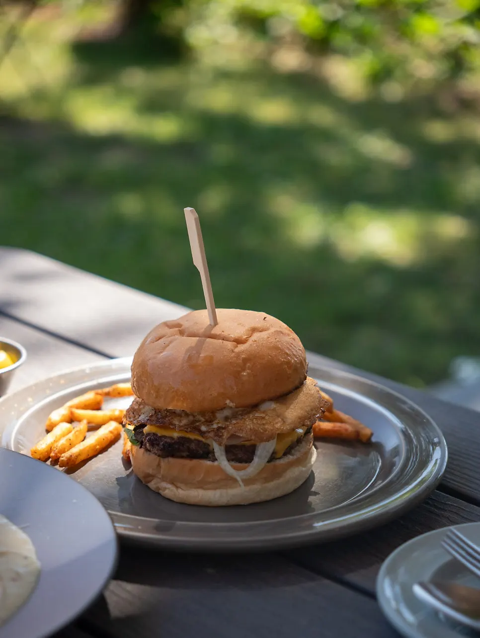 MR's bacon cheeseburger with a thick patty