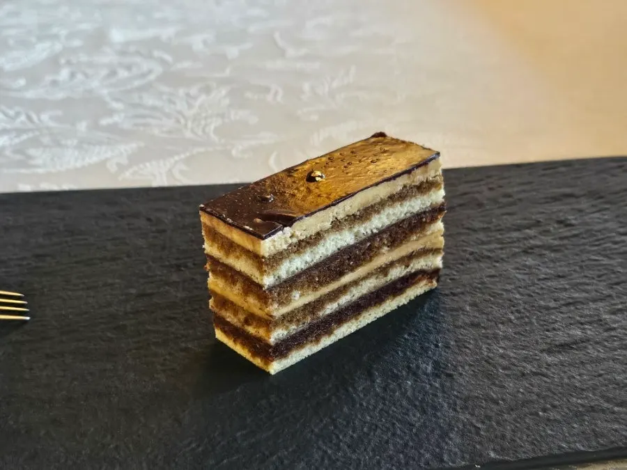 Waltz and Dr. Mahn's signature opera cake