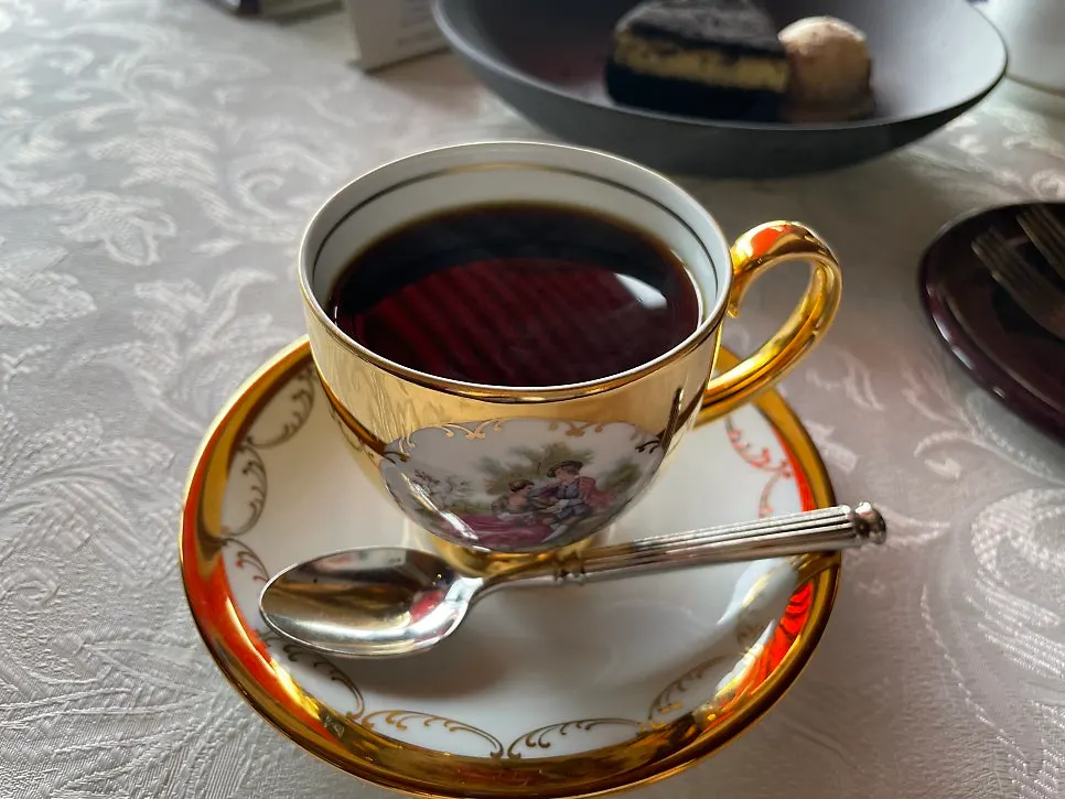 Blue Mountain in a 24K pure-gold coffee cup