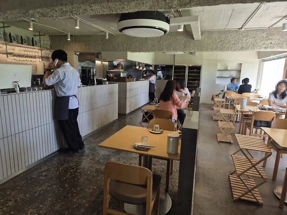 Restaurant interior with guests