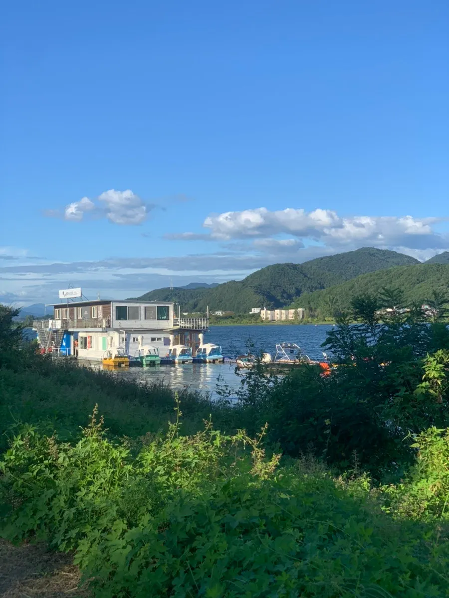 카페 야외석 주변 풍경