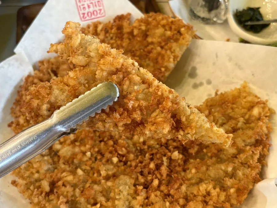 Crispy-outside-chewy-inside potato pancake served hot