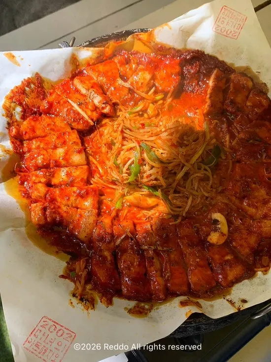순서대로 곁들여 먹은 삼겹살 한 점