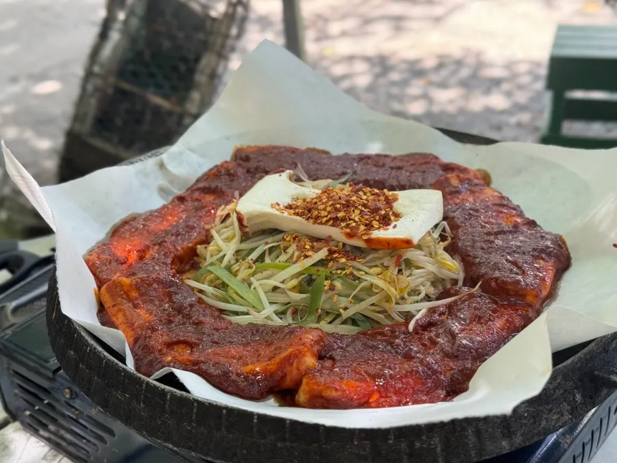 맵기 선택이 가능한 토마토장 삼겹살 안내