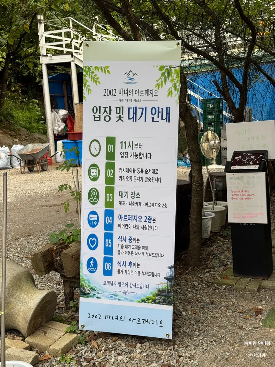 Tablet for on-site waitlist registration and the waiting area