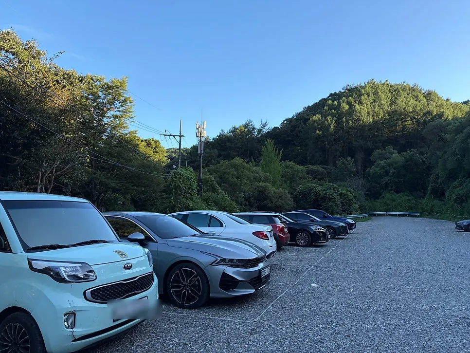 View of the dedicated parking lot in front of the restaurant