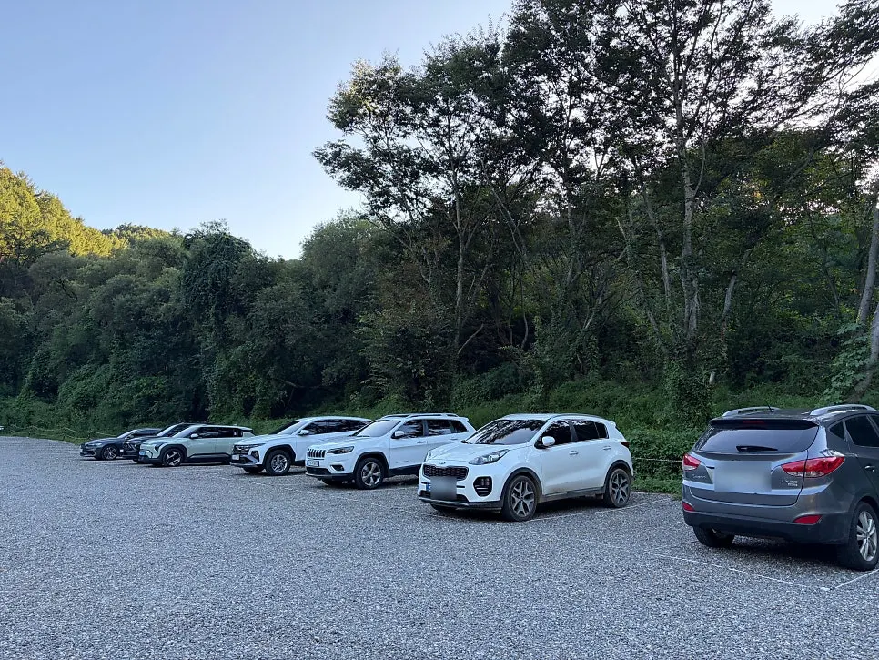 Large parking lot across the street
