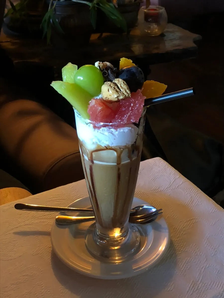 Ordered drinks and Opera Cake