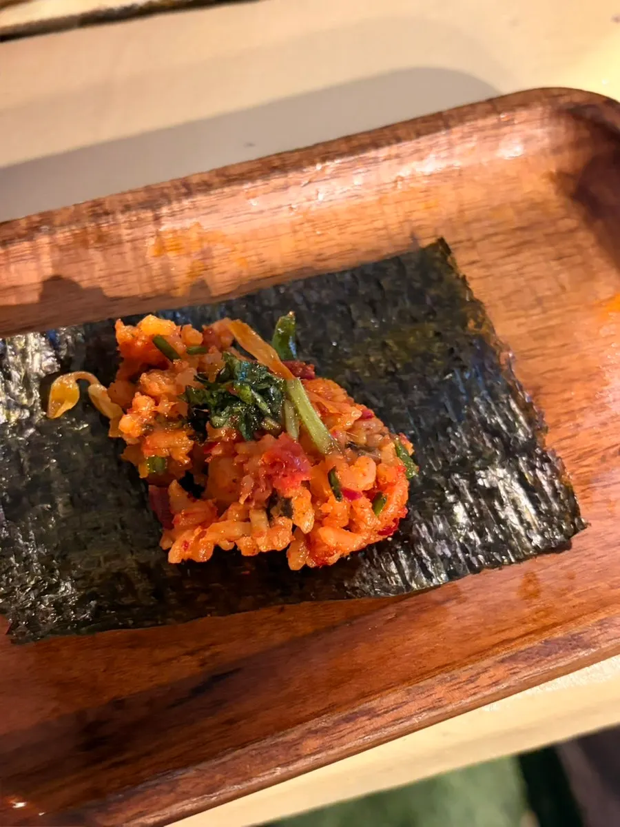 Close-up of a spoonful of fried rice