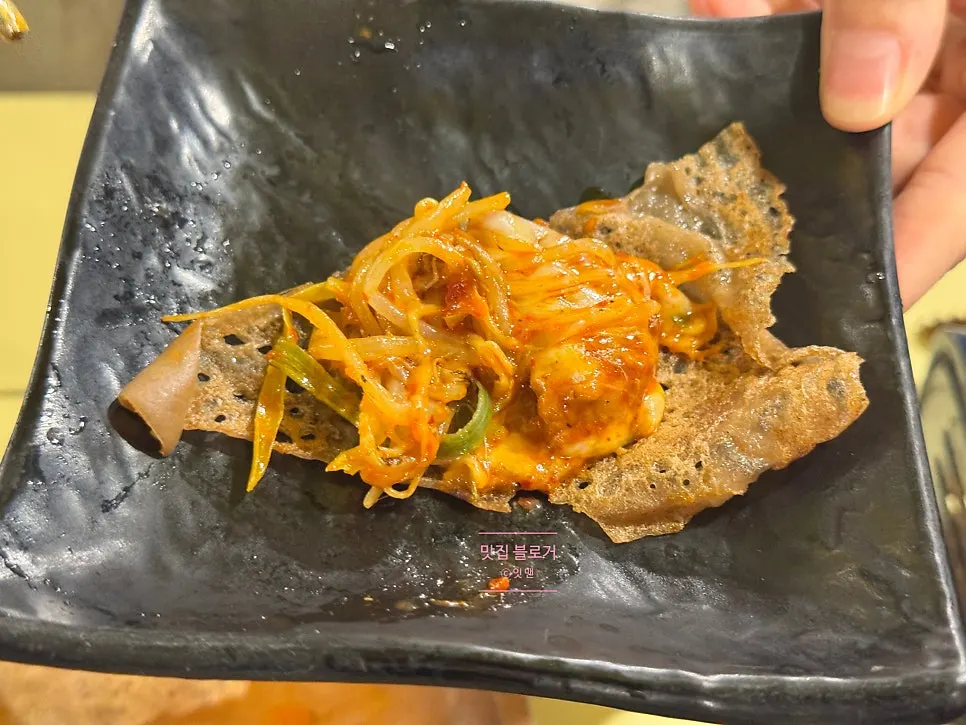 Pork belly placed on an acorn pancake