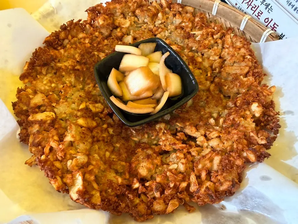 Crispy-fried potato pancake