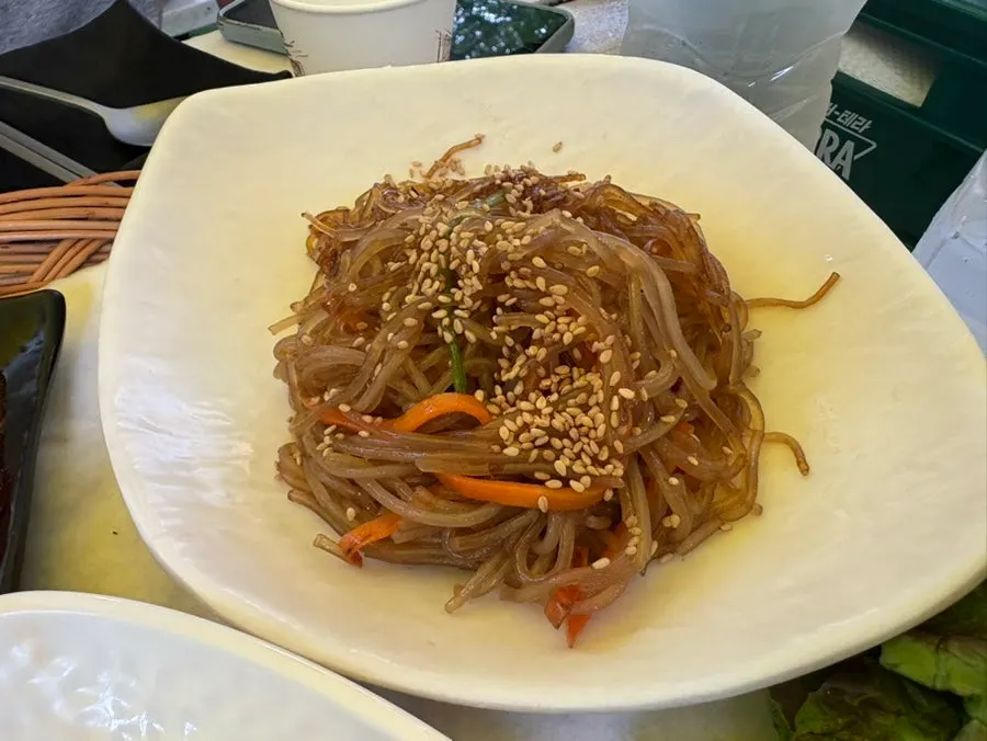 Plates of side dishes on the table