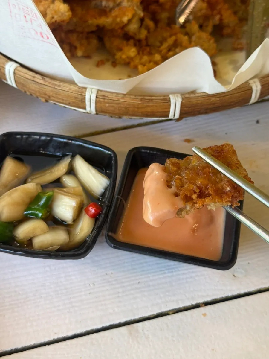 Crispy-outside, chewy-inside potato pancake with special sauce