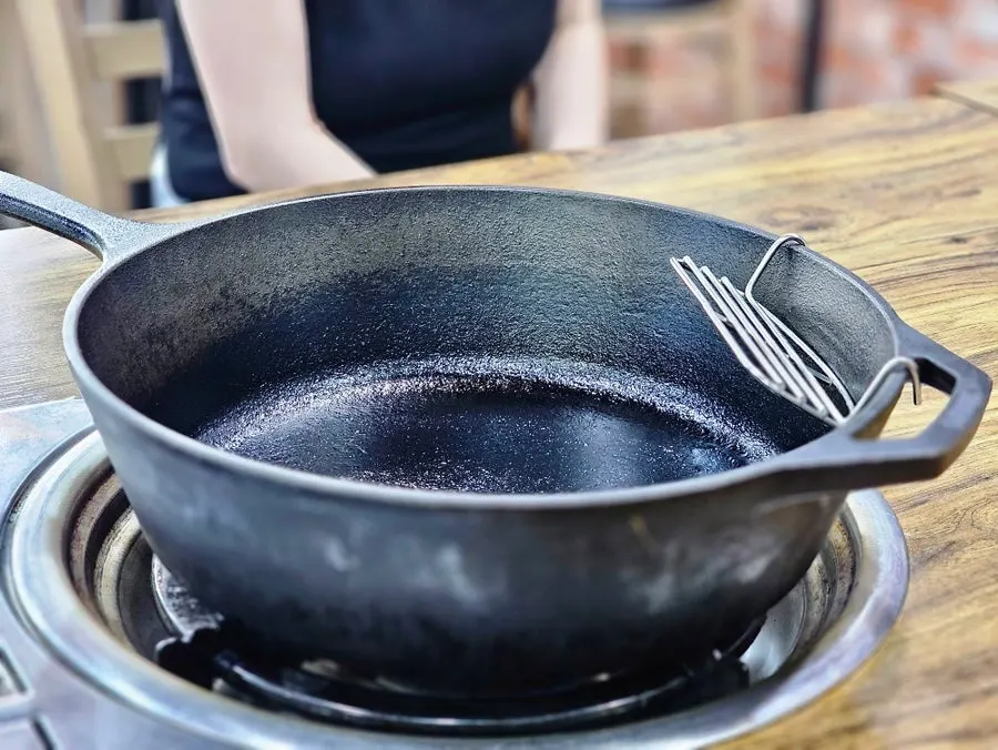 Iron pan and basic table setting